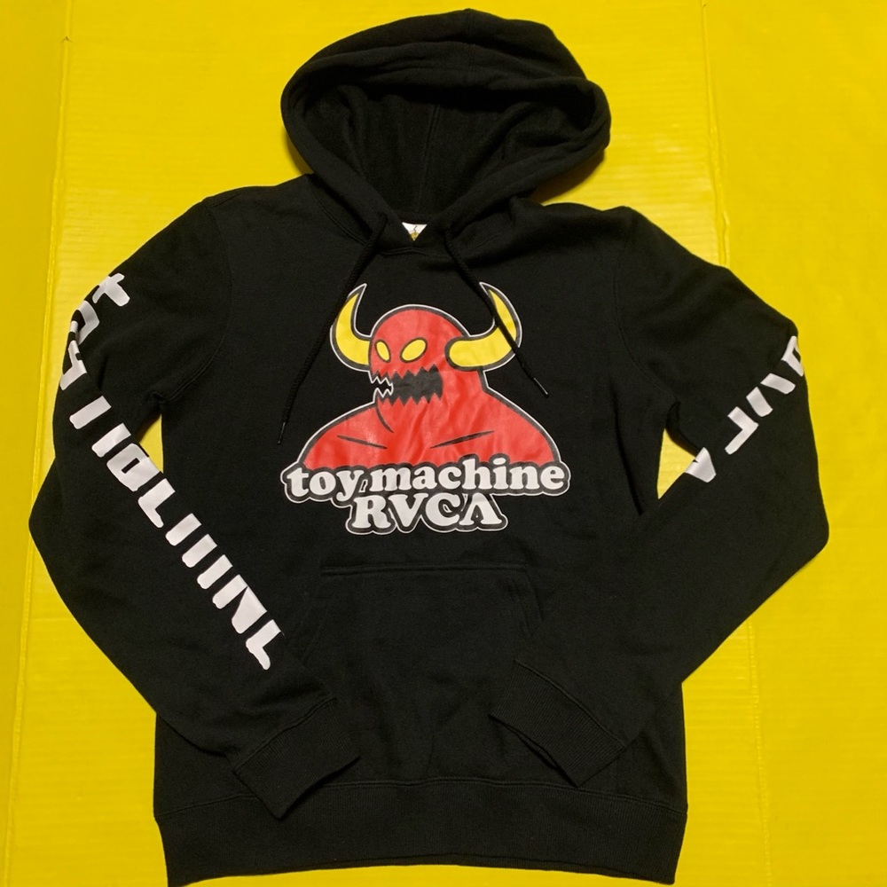 Toy Machine x RVCA black hoodie brand new small!